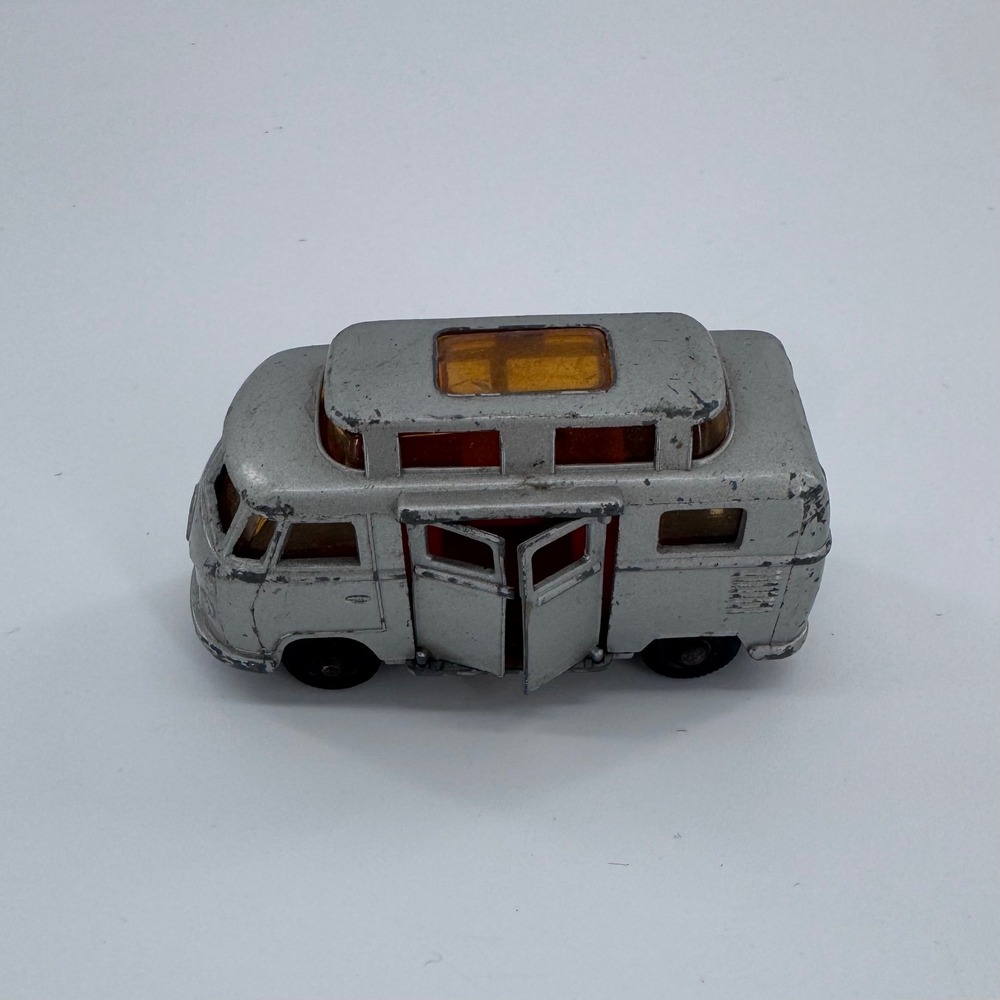 Matchbox Lesney No 34 Volkswagen Camper Van Silver Made in England Vintage Toy